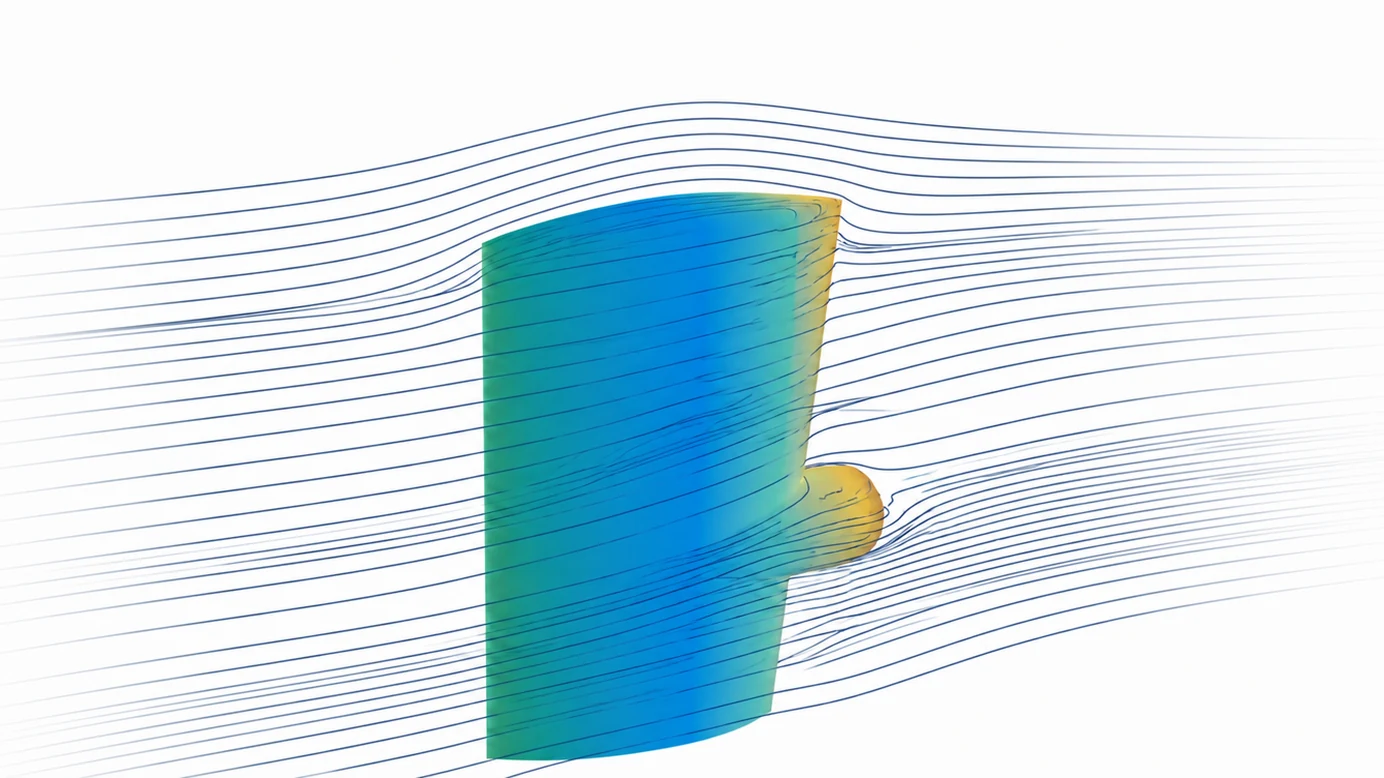 CFD flow simulation around a rudder blade with propulsion bulb